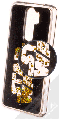 Star Wars Sand Titulní Logo 007 ochranný kryt s přesýpacím efektem třpytek s motivem pro Xiaomi Redmi Note 8 Pro černá zlatá (black gold)