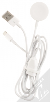 Tactical 2in1 Charging Cable dokovací stanice pro Apple Watch Series 1, 2, 3, 4 a nabíjecí kabel s Lightning konektorem bílá (white) komplet