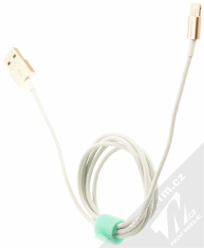 USAMS MFi USB kabel s Apple Lightning konektorem pro Apple iPhone, iPad, iPod (licence MFi) zlatá (gold) balení