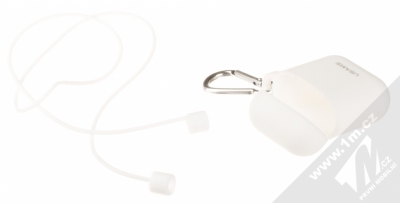USAMS Silicone Protective Case silikonové pouzdro pro sluchátka Apple AirPods bílá (white) balení