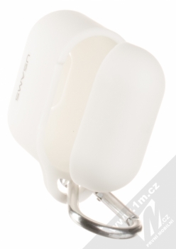 USAMS Silicone Protective Case silikonové pouzdro pro sluchátka Apple AirPods bílá (white) seshora