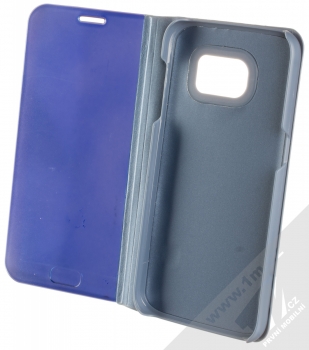 Vennus Clear View flipové pouzdro pro Samsung Galaxy S7 modrá (blue) otevřené
