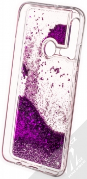 Vennus Liquid Pearl ochranný kryt s přesýpacím efektem třpytek pro Huawei P20 Lite (2019) fialová (violet) zepředu