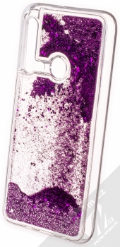 Vennus Liquid Pearl ochranný kryt s přesýpacím efektem třpytek pro Huawei P20 Lite (2019) fialová (violet) zezadu
