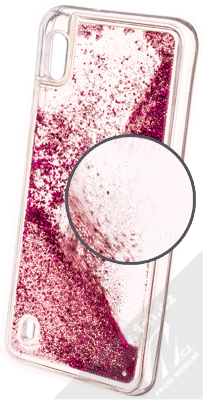 Vennus Liquid Pearl ochranný kryt s přesýpacím efektem třpytek pro Samsung Galaxy A10 sytě růžová (hot pink)