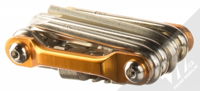 Wozinsky WMT-01 multi klíč s 11 funkcemi oranžová stříbrná (orange silver) složené
