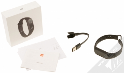 Xiaomi Mi Band 2 chytrý fitness náramek se senzorem srdečního tepu černá (black) balení