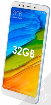 XIAOMI REDMI 5 3GB/32GB Global Version CZ LTE modrá (blue) šikmo zepředu