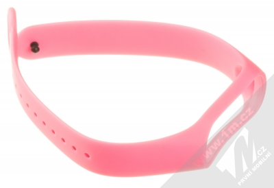 Xiaomi Strap silikonový pásek na zápěstí pro Xiaomi Mi Band 3 růžová (pink) rozepnuté