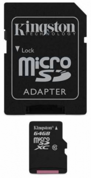 Kingston microSDXC 64GB s adaptérem