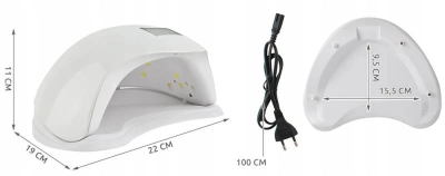 1Mcz BL-6462 UV lampa na nehty s 24 LED diodami a displejem 48W bílá (white)