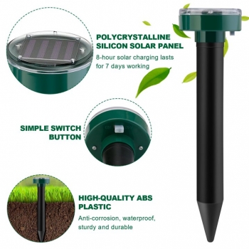 1Mcz OS4 Solární odpuzovač krtků a hlodavců 2ks černá zelená (black green) vlastnosti