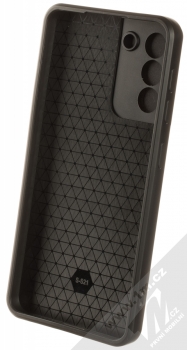 1Mcz Armor CamShield odolný ochranný kryt s držákem na prst pro Samsung Galaxy S21 černá (black) zepředu