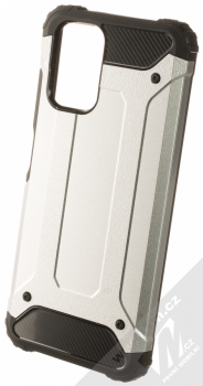 1Mcz Armor odolný ochranný kryt pro Xiaomi Redmi Note 10, Redmi Note 10S, Poco M5s stříbrná černá (silver black)