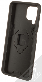 1Mcz Armor Ring odolný ochranný kryt s držákem na prst pro Samsung Galaxy A22 černá (black) zepředu