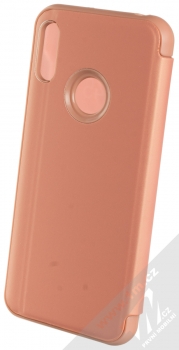 1Mcz Clear View flipové pouzdro pro Huawei Y6 Prime (2019), Y6s, Honor 8A růžová (pink) zezadu