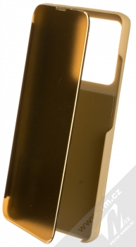 1Mcz Clear View flipové pouzdro pro Xiaomi Redmi Note 12 Pro 5G, Poco X5 Pro zlatá (gold)