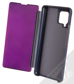 1Mcz Clear View flipové pouzdro pro Samsung Galaxy A42 5G fialová (purple) otevřené