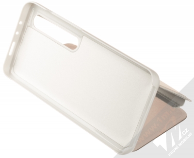 1Mcz Clear View flipové pouzdro pro Xiaomi Mi 10, Mi 10 Pro stříbrná (silver) stojánek