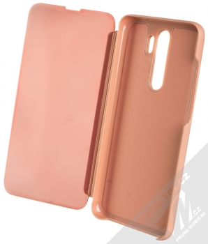 1Mcz Clear View flipové pouzdro pro Xiaomi Redmi Note 8 Pro růžová (pink) otevřené