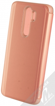 1Mcz Clear View flipové pouzdro pro Xiaomi Redmi Note 8 Pro růžová (pink) zezadu