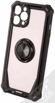 1Mcz Defender Ring odolný ochranný kryt s držákem na prst pro Apple iPhone 12 Pro Max černá (black)