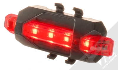 1Mcz DT-010 zadní LED světlo s microUSB na kolo a koloběžku černá (black) rozsvícené