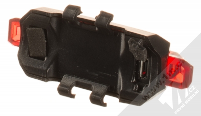 1Mcz DT-010 zadní LED světlo s microUSB na kolo a koloběžku černá (black) zezadu (konektor nabíjení)
