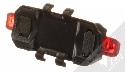 1Mcz DT-010 zadní LED světlo s microUSB na kolo a koloběžku černá (black) zezadu