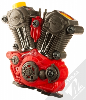 1Mcz E661 Motor rozebíratelný s efekty červená šedá (red grey) motor zepředu