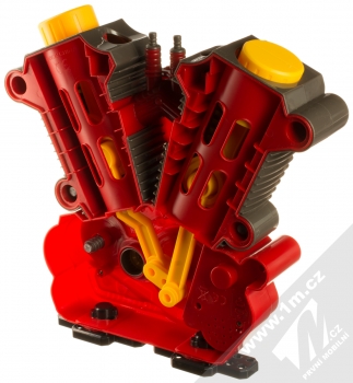1Mcz E661 Motor rozebíratelný s efekty červená šedá (red grey) motor zezadu