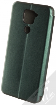 1Mcz Elegance Book flipové pouzdro pro Xiaomi Redmi Note 9 tmavě zelená (dark green) zezadu