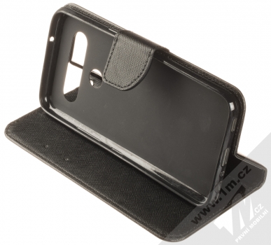 1Mcz Fancy Book flipové pouzdro pro LG K61 černá (black) stojánek