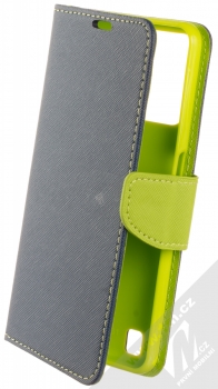 1Mcz Fancy Book flipové pouzdro pro Realme C31 modrá limetkově zelená (blue lime)