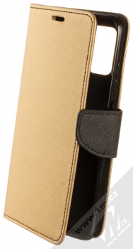1Mcz Fancy Book flipové pouzdro pro Samsung Galaxy A03s zlatá černá (gold black)