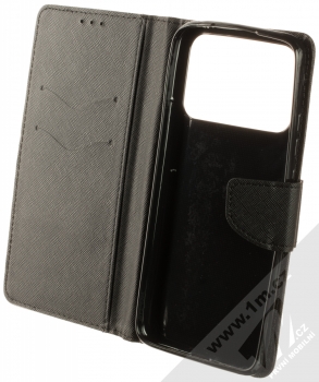 1Mcz Fancy Book flipové pouzdro pro Xiaomi Poco C40 černá (black) otevřené