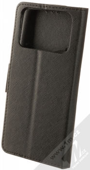 1Mcz Fancy Book flipové pouzdro pro Xiaomi Poco C40 černá (black) zezadu