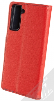 1Mcz Fancy Book flipové pouzdro pro Samsung Galaxy S21 Plus červená modrá (red blue) zezadu