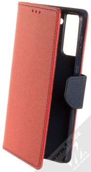 1Mcz Fancy Book flipové pouzdro pro Samsung Galaxy S21 Plus červená modrá (red blue)