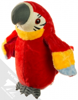 1Mcz Gh006 Interaktivní mluvící papoušek červená (red) zepředu (rozpjatá křídla)