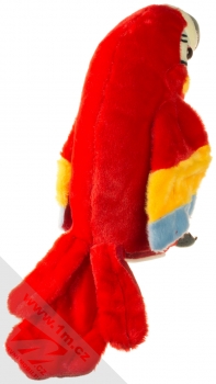 1Mcz Gh006 Interaktivní mluvící papoušek červená (red) zezadu