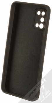1Mcz Grip Ring Skinny ochranný kryt s držákem na prst pro Samsung Galaxy A02s černá (black) zepředu