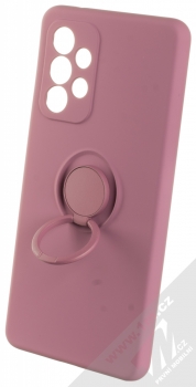 1Mcz Grip Ring Skinny ochranný kryt s držákem na prst pro Samsung Galaxy A53 5G purpurová (purple) držák