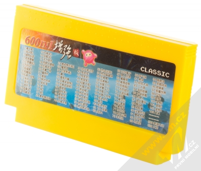 1Mcz herní cartridge s 600 hrami žlutá (yellow) zezadu