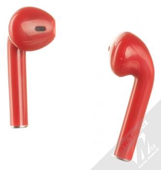 1Mcz i12 inPods Simple Glossy TWS Bluetooth stereo sluchátka červená (red) zezadu