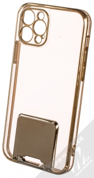 1Mcz Lux Kickstand ochranný kryt pro Apple iPhone 12 Pro zlatá (gold)