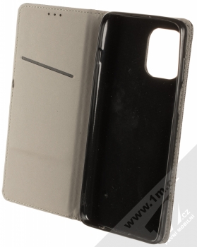 1Mcz Magnet Book Color flipové pouzdro pro Motorola Moto G100 černá (black) otevřené