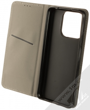 1Mcz Magnet Book Color flipové pouzdro pro Xiaomi Redmi 12C, Poco C55 černá (black) otevřené