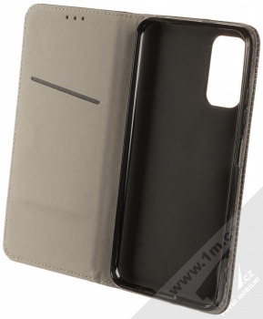 1Mcz Magnet Book Color flipové pouzdro pro Xiaomi Redmi Note 10 5G, Poco M3 Pro černá (black) otevřené
