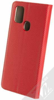 1Mcz Magnet Book flipové pouzdro pro Samsung Galaxy A21s červená (red) zezadu